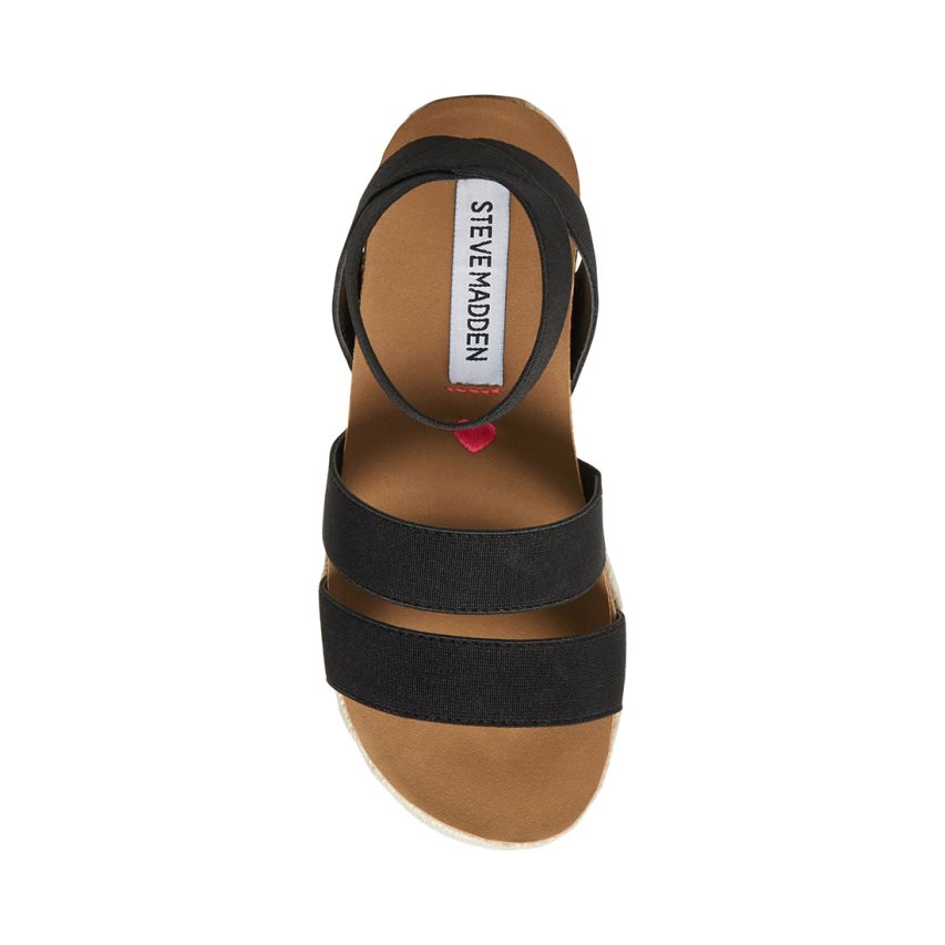 Black Steve Madden Jkimmie Kids' Platform Sandals | PH 6289KJO